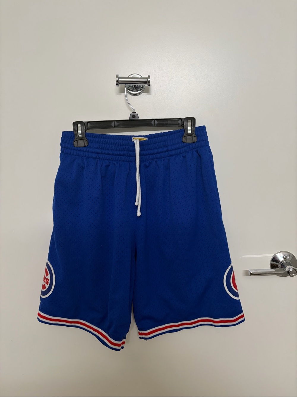 Mitchell & Ness- Chicago Cubs Royal Blue Mesh Basketball Shorts with Drawstring